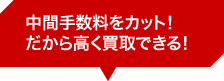 中間手数料をカット！だから安く販売できる！